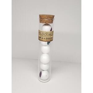 Happy Halloween Eyeball Test Tube - 6 Fake Eyeballs - Spooky Halloween Decoratio